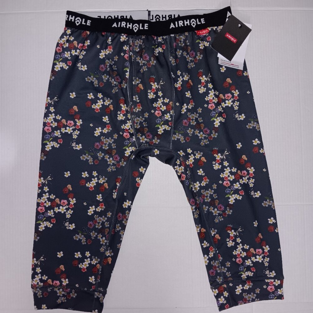 AIRHOLE FLORAL PRINT POLAR FLEECE THERMAL BOTTOMS